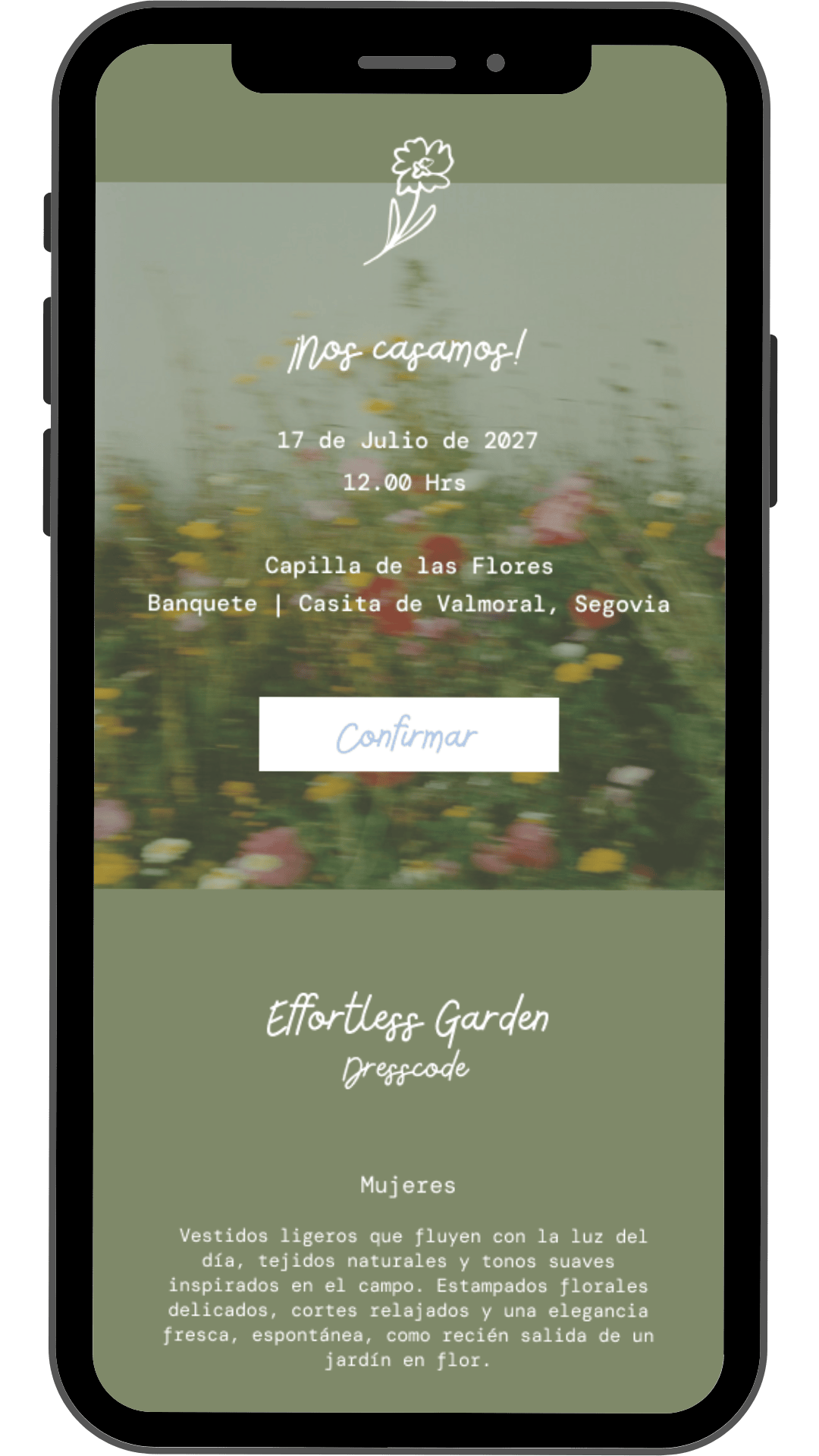 Diseno plantilla Garden postcard